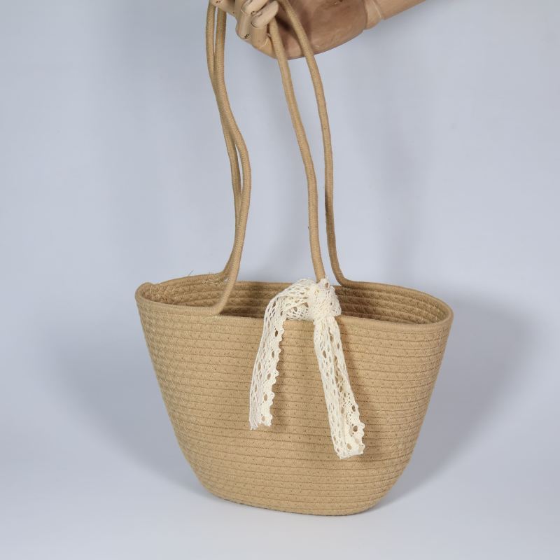 【细物慢造】WG758  草编水桶包（带丝巾）