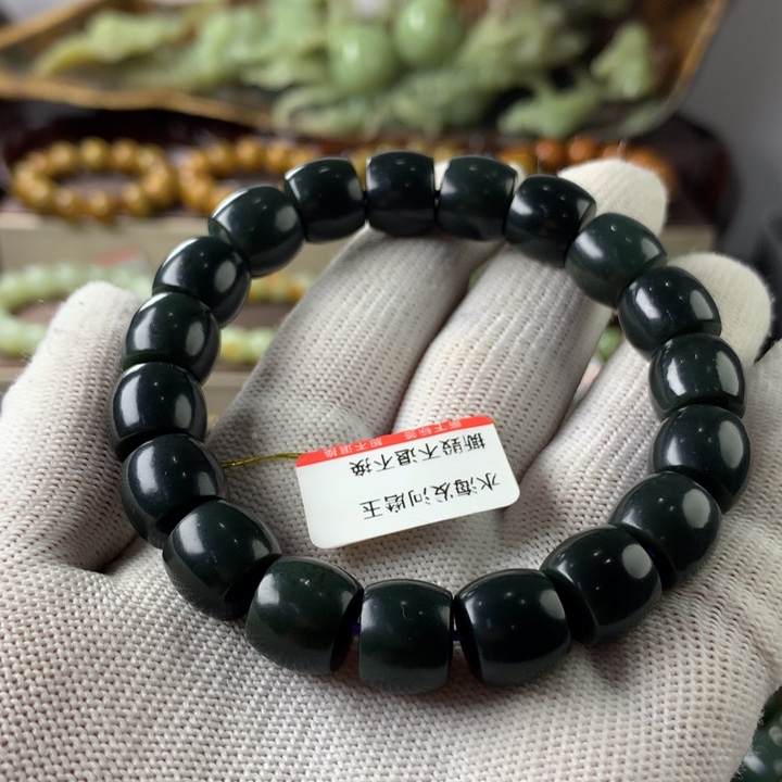 岫岩河磨玉（透闪石质玉）手串未镶嵌