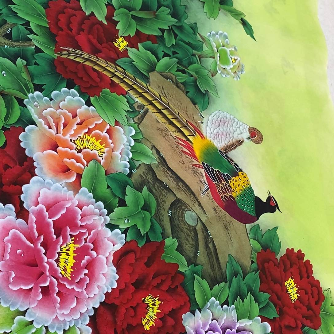 国画收藏工笔牡丹手绘