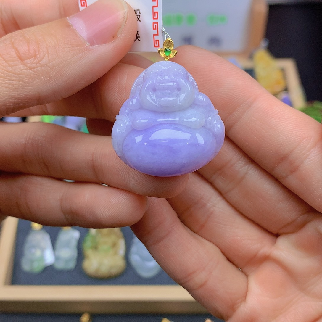 翡翠颈饰18K金镶嵌翡翠