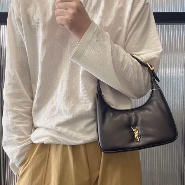 99新 YSL/圣罗兰 【涛】02 0602 黑色手提腋下hobo