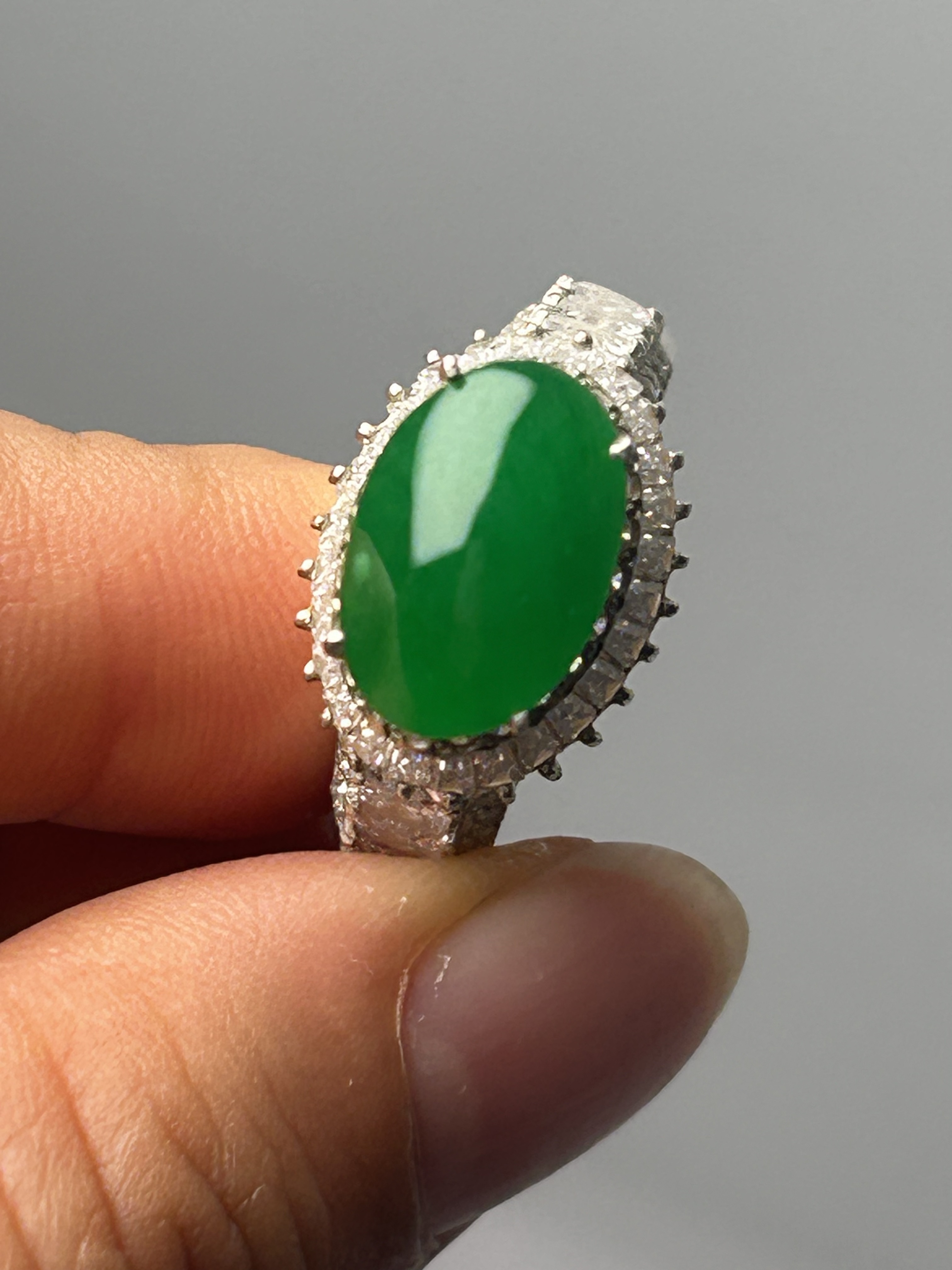 DIY绿色大蛋面铜拖