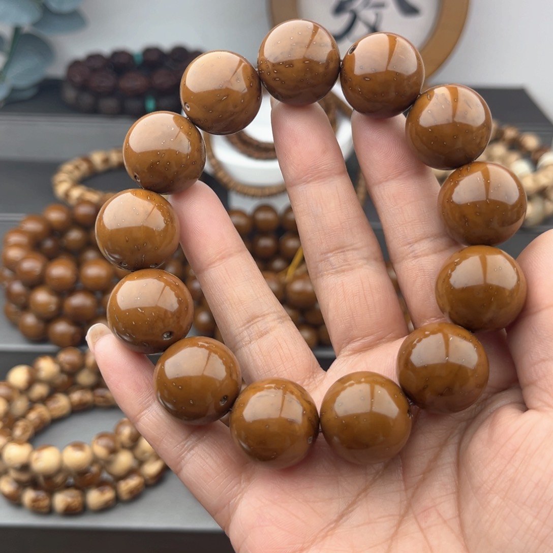 紫金鼠手串半实心光珠19