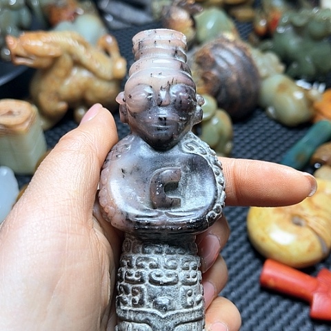 白玉菩提吊坠摆件