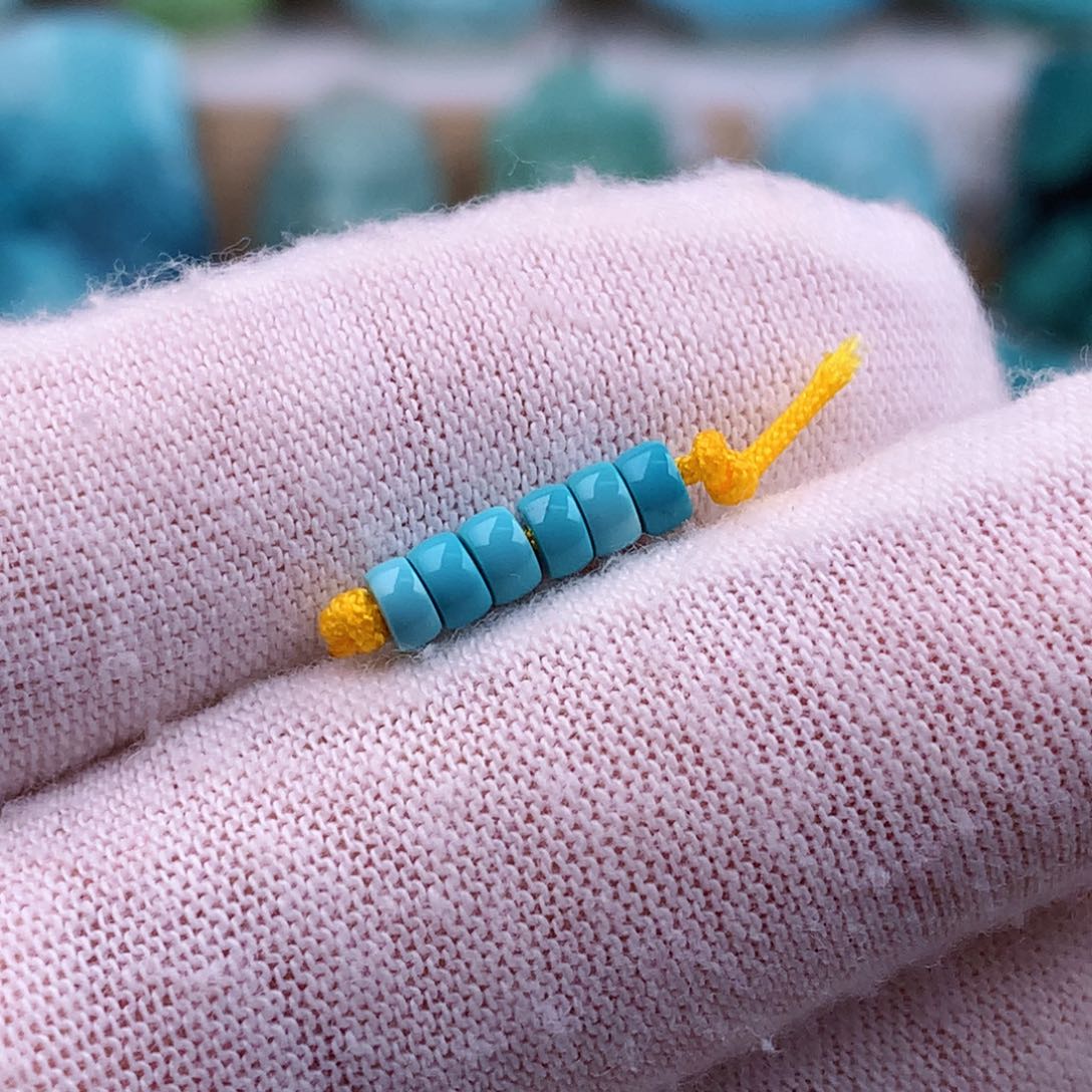 未镶嵌绿松石珠宝奇石3.5毫米