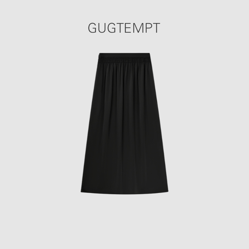 【KK-GUGTEMPT】22姆米砂洗素绉缎打揽半裙 KBQ5271