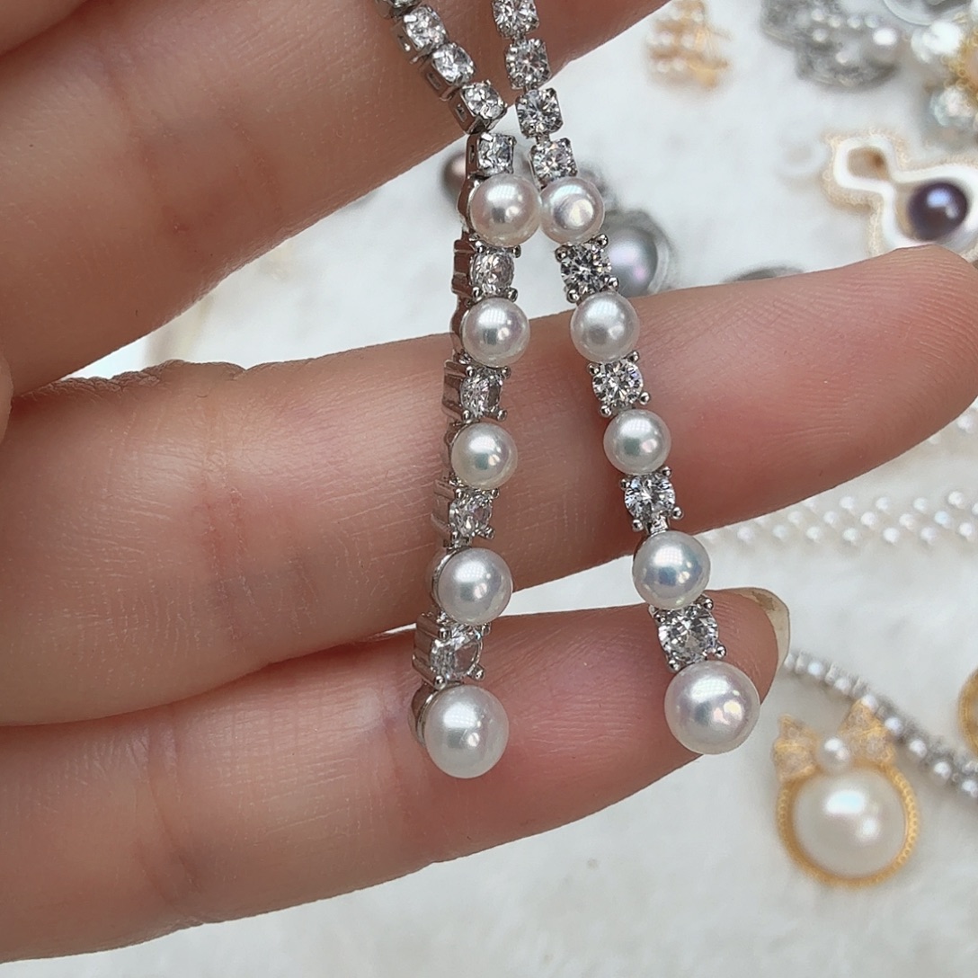 淡水珍珠耳饰未镶嵌