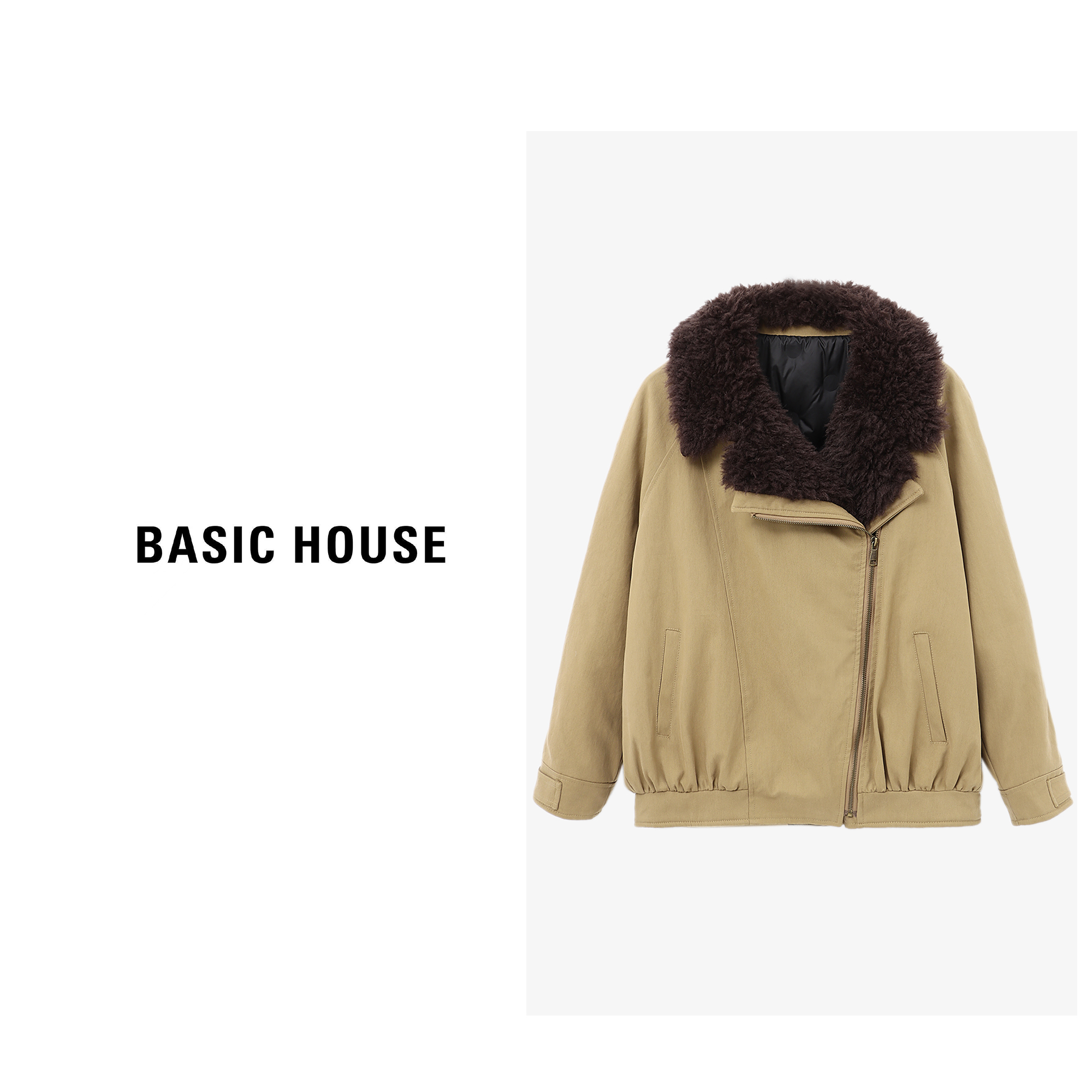Basic House/百家好冬季休闲时尚加厚羽绒服（短款）-B0625B5QNS2