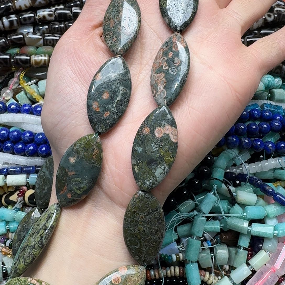 玛瑙/玉髓合金珠宝半成品福利一条20x39m花绿宝竹叶