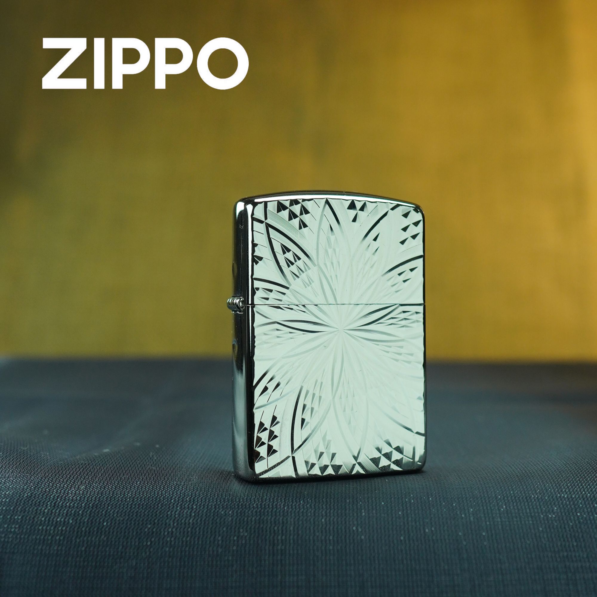 ZIPPO 打火机正品 盔甲银钛枪花 0180