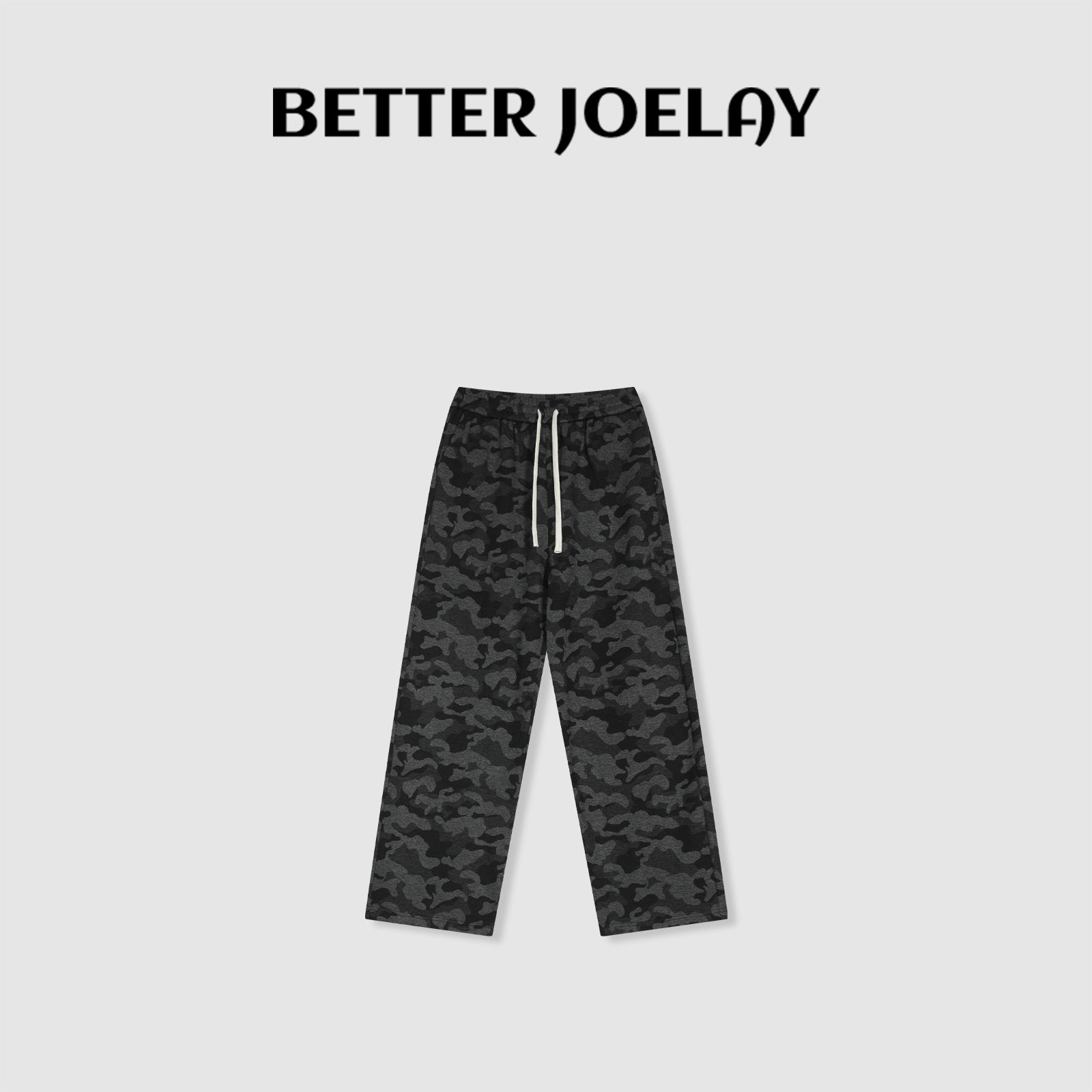 BETTER JOELAY-加绒【迷彩世界】时尚休闲风直筒裤子宽松百搭WL1252