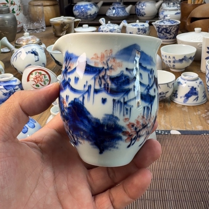 瓷片青花瓷器杯子茶具