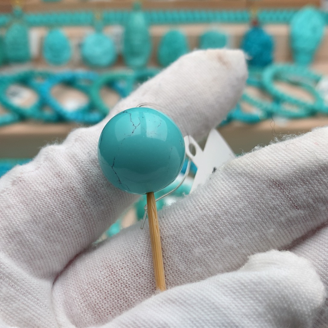 绿松石未镶嵌珠宝奇石16.8mm