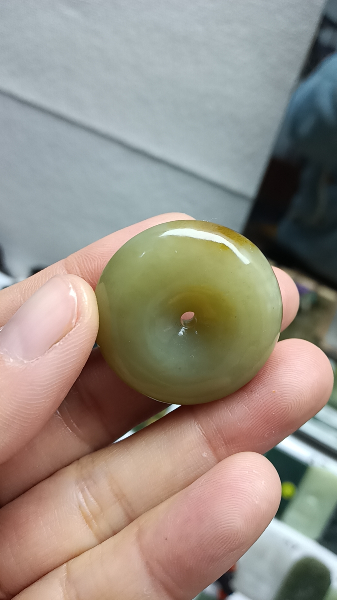 和田玉新疆料鸿运当头黄口料平安扣