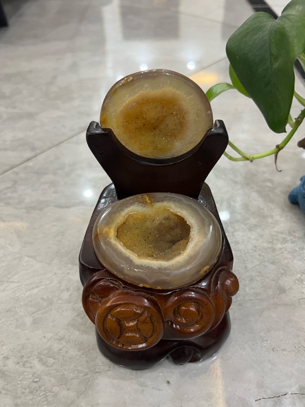 天然黄水晶聚宝盆软糖满天星非常稀罕摆件