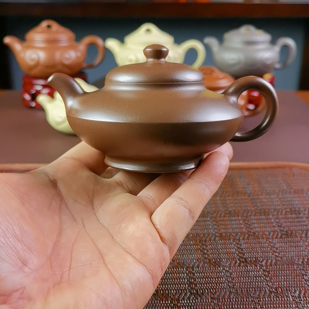 紫砂茶壶紫泥合欢200CC