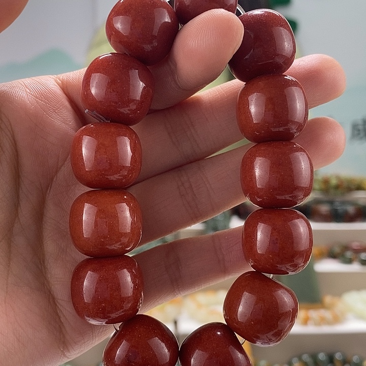 未镶嵌蛇纹石玉手链