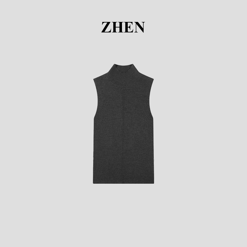 【ZHEN】25K01957 2025新款时尚气质修身显瘦小众设计背心