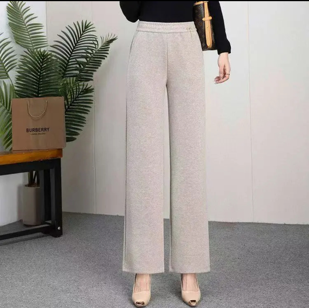 秋冬新款窄版直筒裤高腰显瘦时尚百搭垂感休闲裤