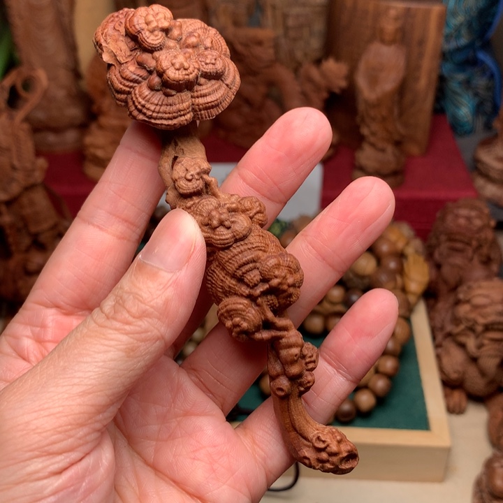 檀香木把件老山檀如意