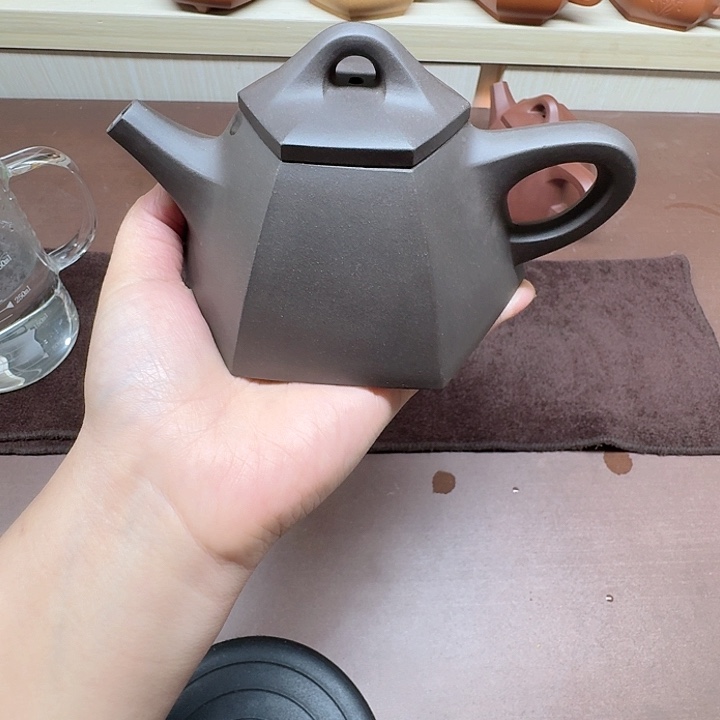 茶壶段泥半手工清灰段霸王石瓢270cc