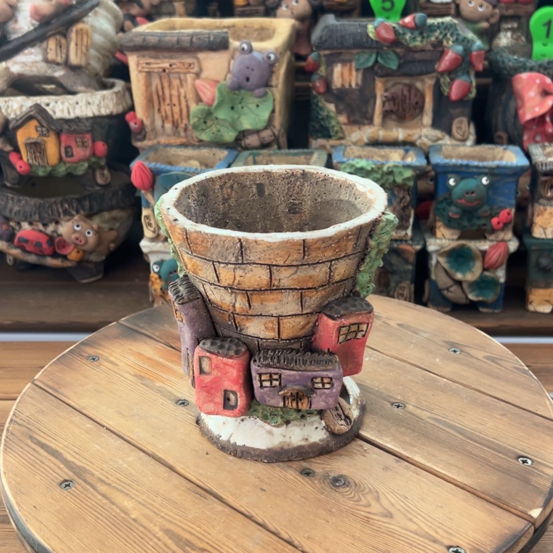 红陶嘻哈多肉花盆