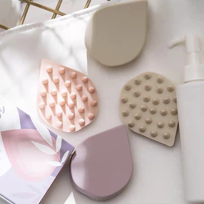 水滴款硅胶材质头部清洁按摩梳洗头刷（不挑款）