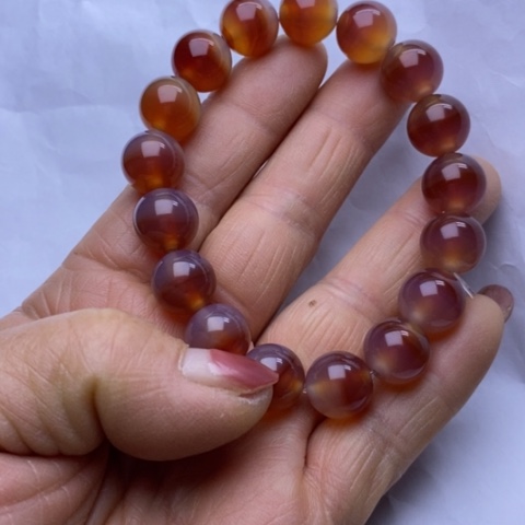 玛瑙/玉髓手链未镶嵌冰*