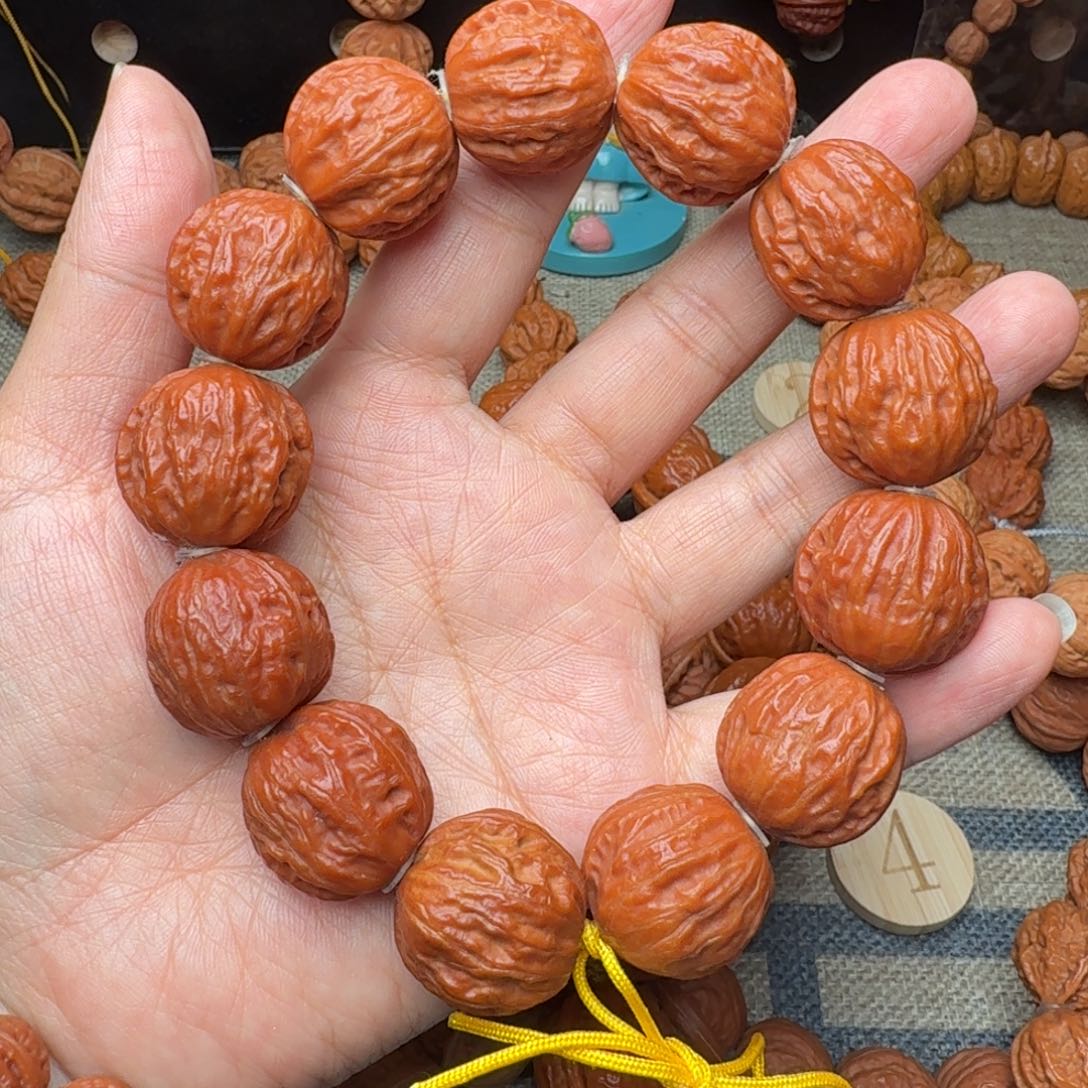 手串文玩核桃浅纹手持（有黄）
