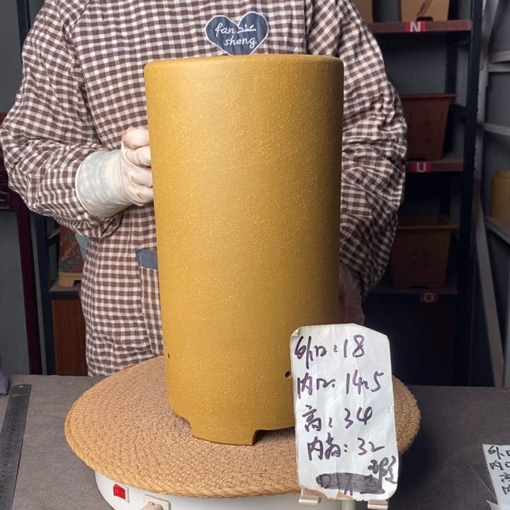 紫砂杂质裂微瑕紫砂花盆一物一拍