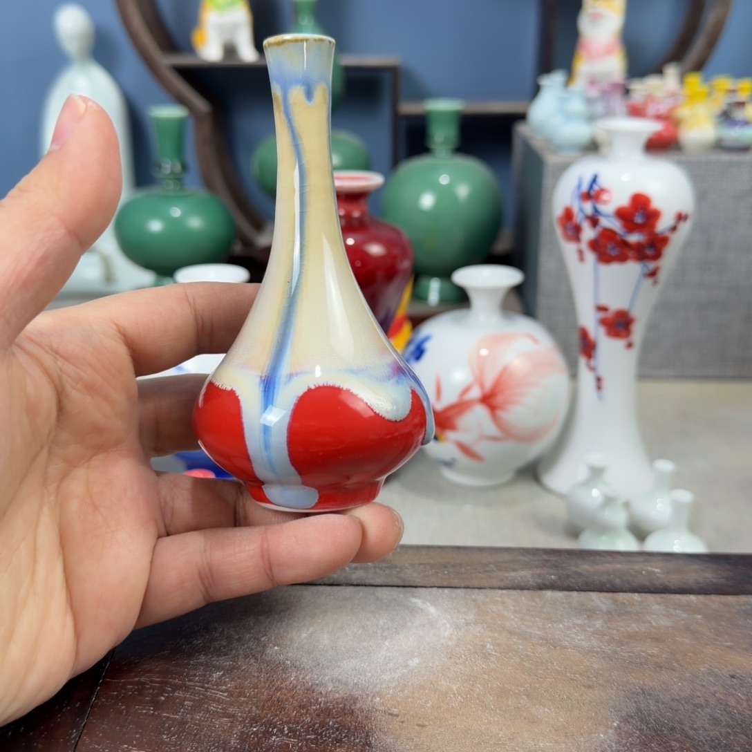 陶瓷手工小花器摆件