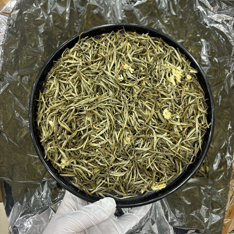 2025年新茶茉莉雪竹浓香型茉莉花茶独芽根根立