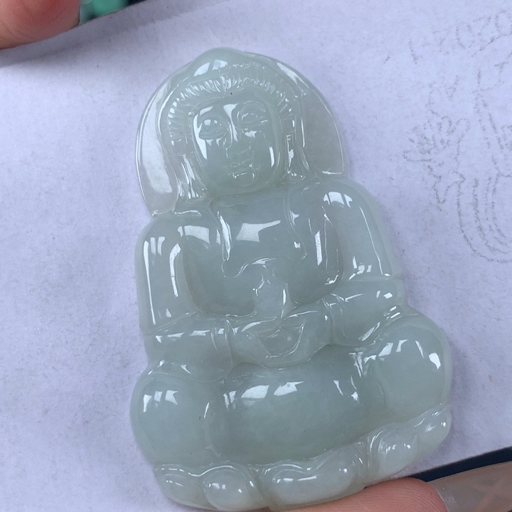 颈饰未镶嵌翡翠玉观音吊坠