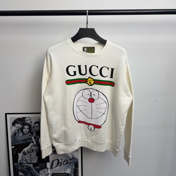 未使用 GUCCI/古驰 多啦A梦联名款卫衣/S码