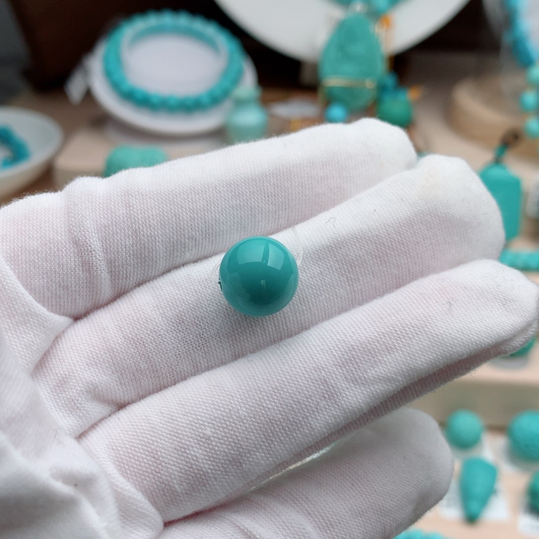 绿松石珠宝奇石未镶嵌缘*11.3mm