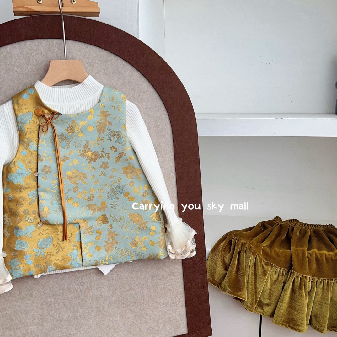 新款2025秋冬新中式马甲夹棉，不夹棉可选