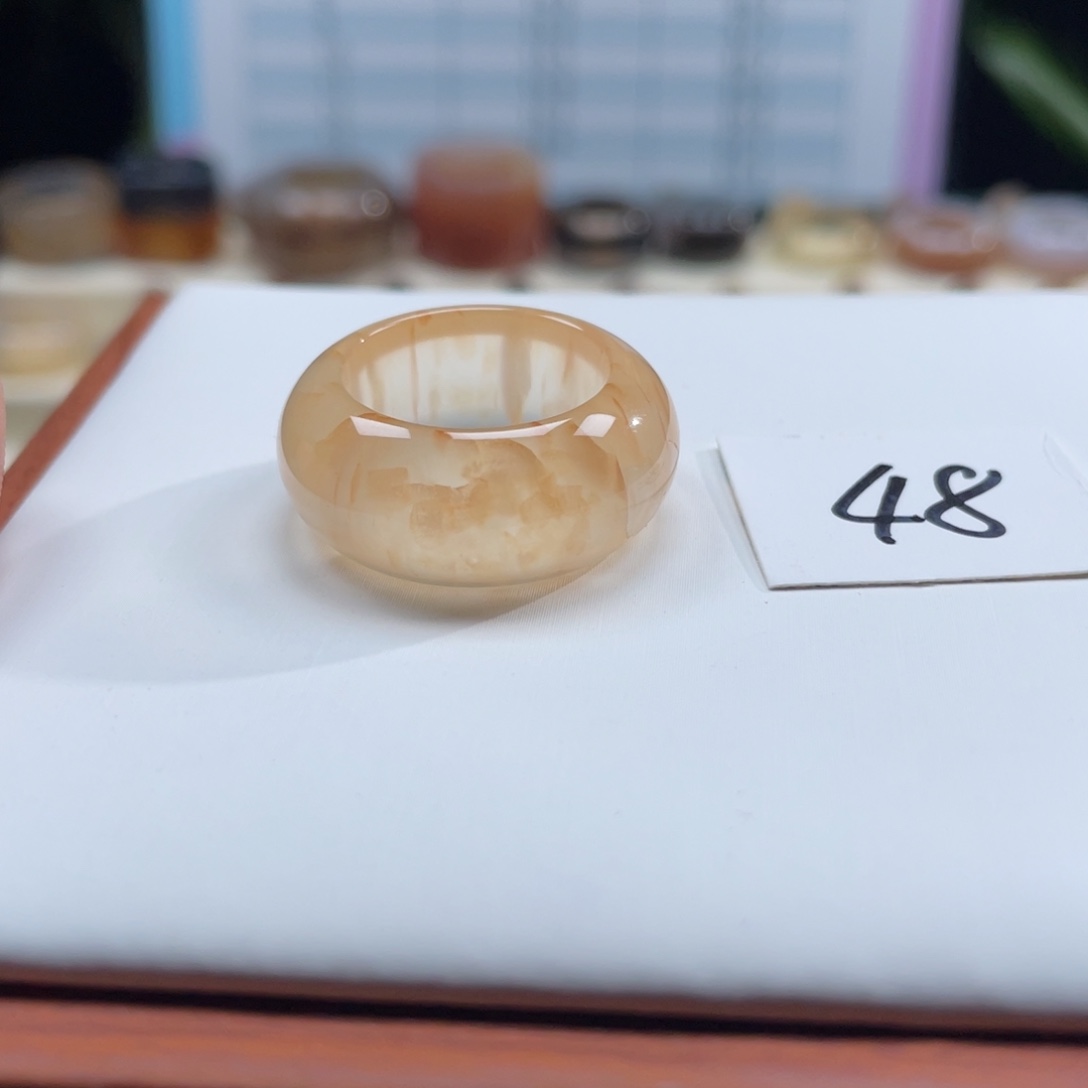 玛瑙/玉髓未镶嵌戒指Z17.2港15微瑕