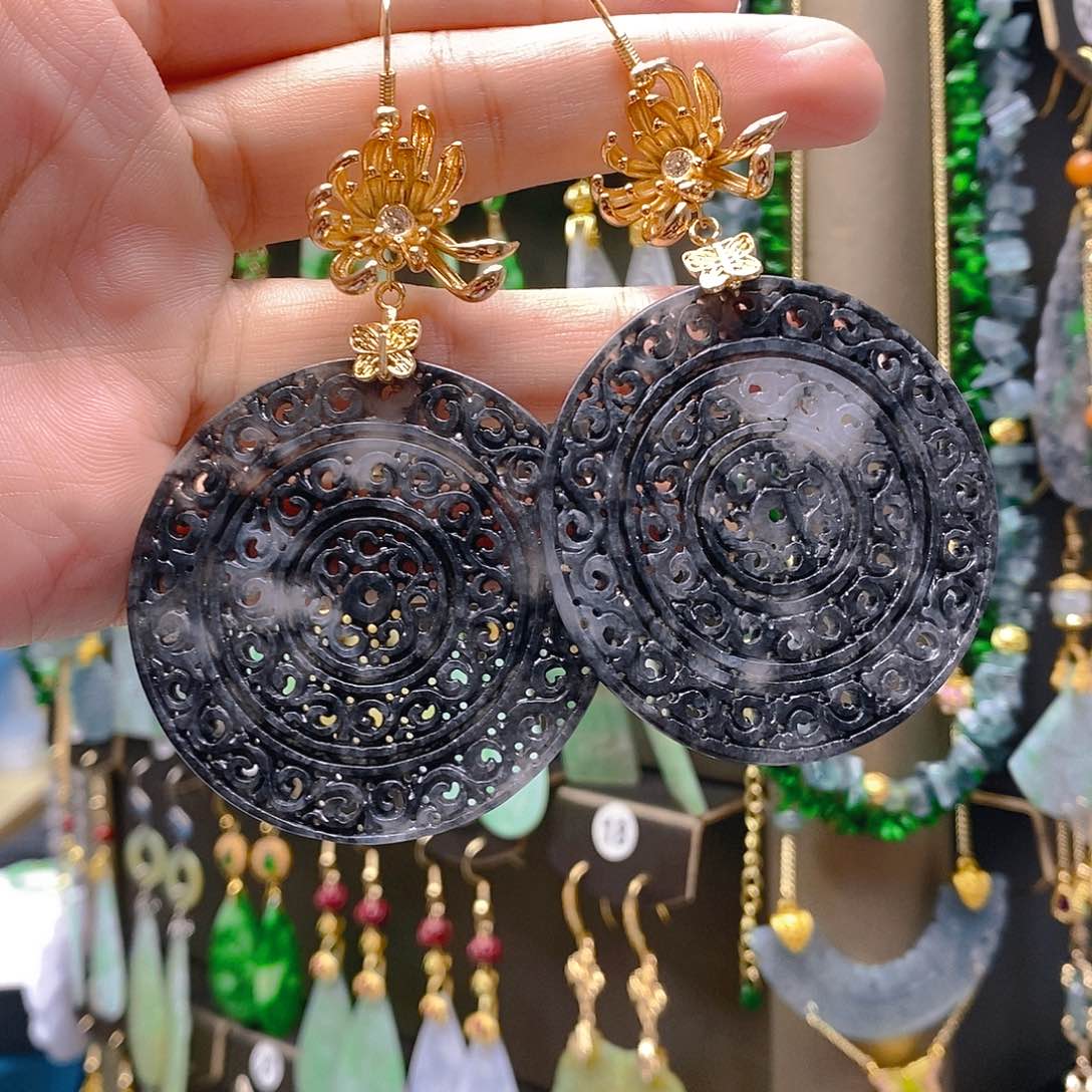 未镶嵌翡翠耳饰翡翠