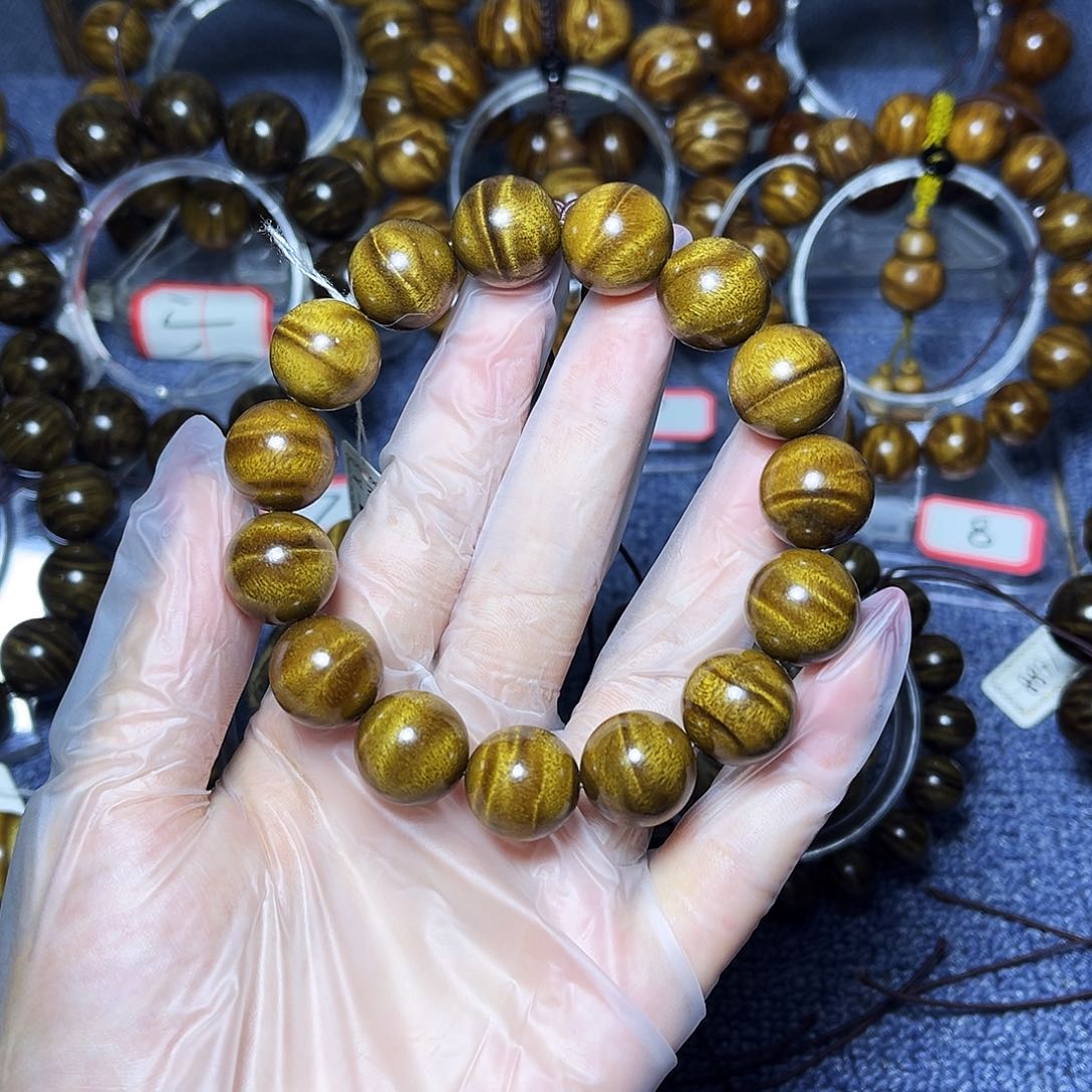 楠木（金丝楠）手串/手链1.5枯木药香味闪电