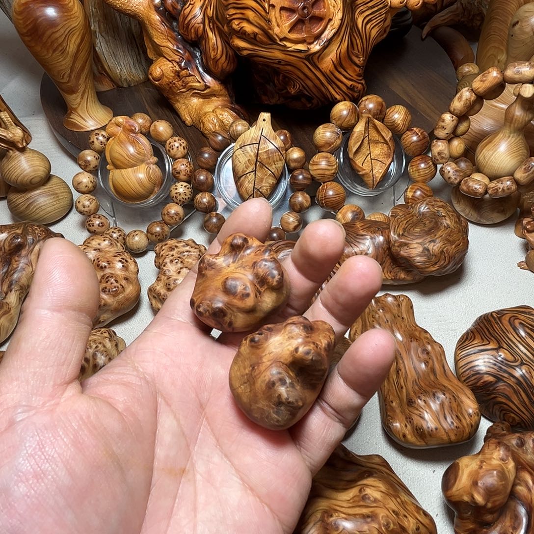 夜***色木质类太行崖柏随型手球