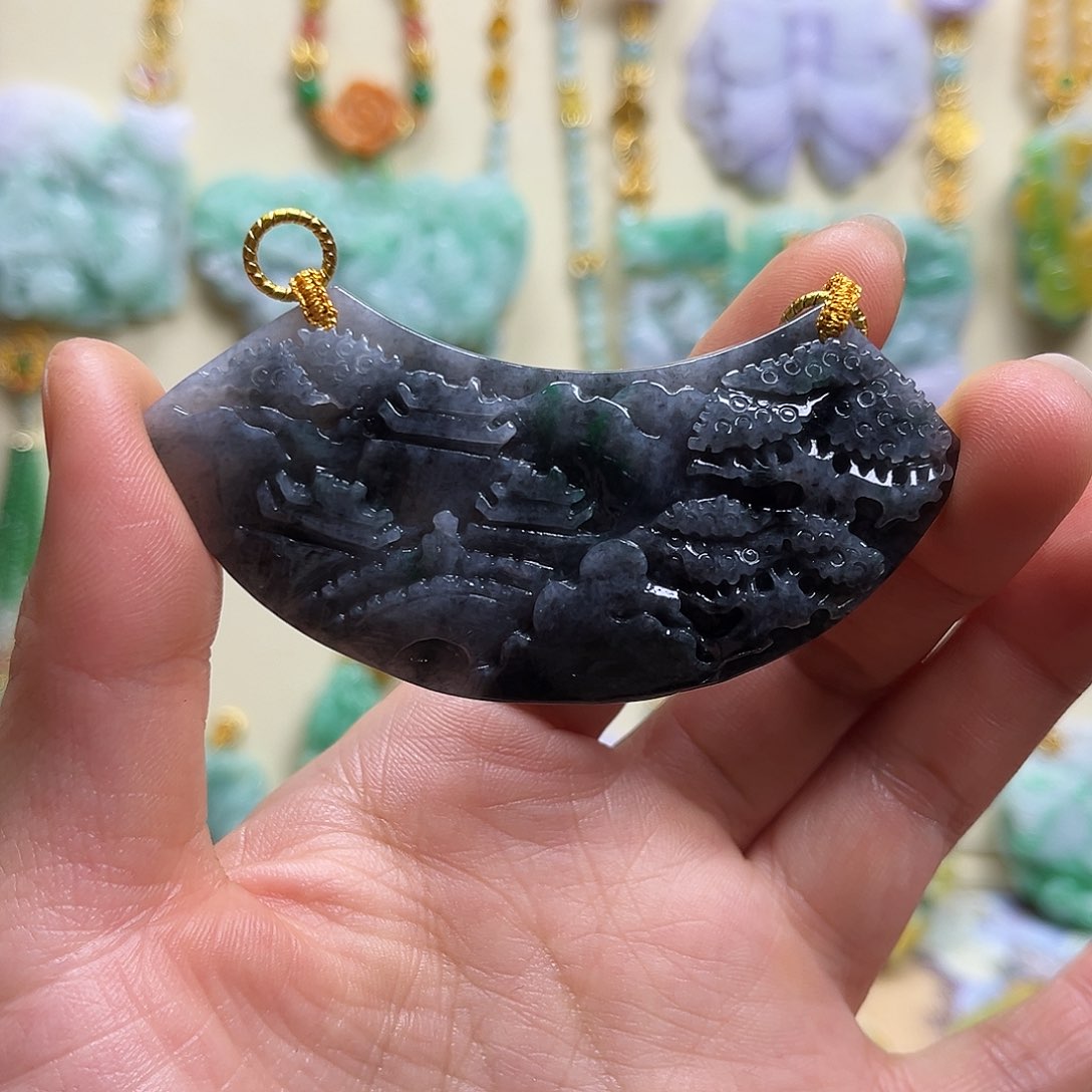 翡翠颈饰未镶嵌天然翡翠