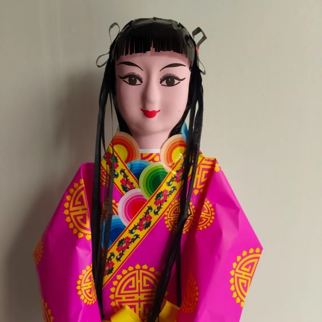 手工高端立体纸人成品可烧包邮蜡光纸制作殡葬用品