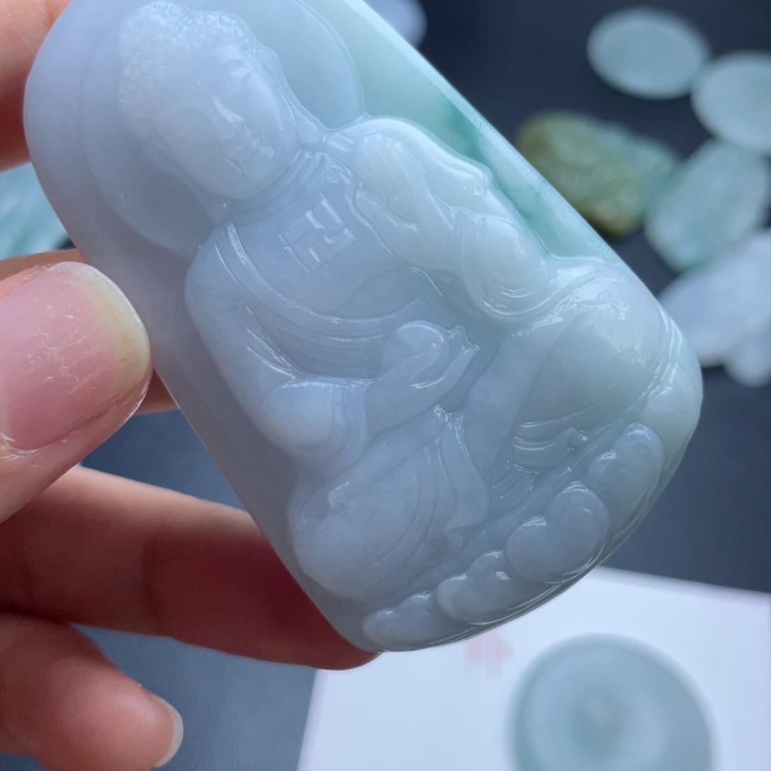 定制翡翠未镶嵌翡翠吊坠