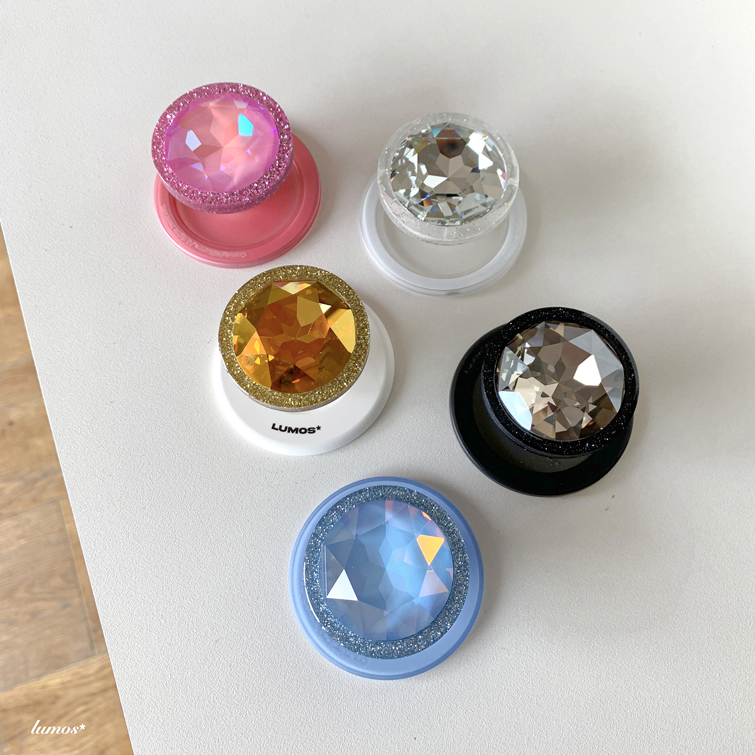 Lumos「Precious stone」指尖珍宝炫彩色钻石手机壳磁吸气囊支架
