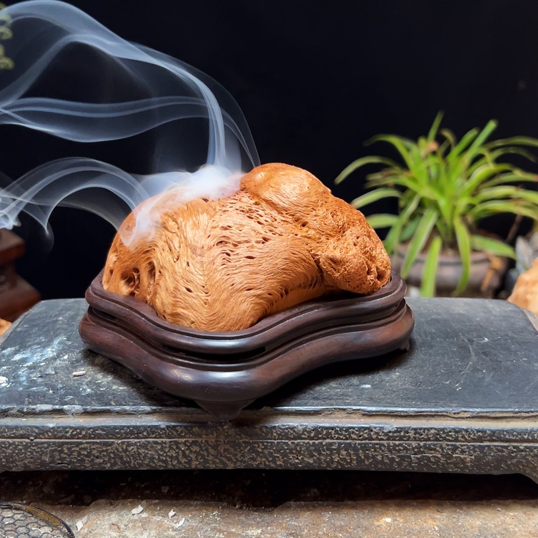 2***点荔枝木熏香成品香炉