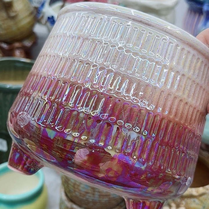 多肉绿植陶瓷花盆9.9包邮，有孔