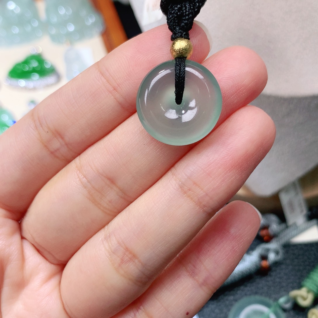 颈饰未镶嵌翡翠一***周扣子18.4*5