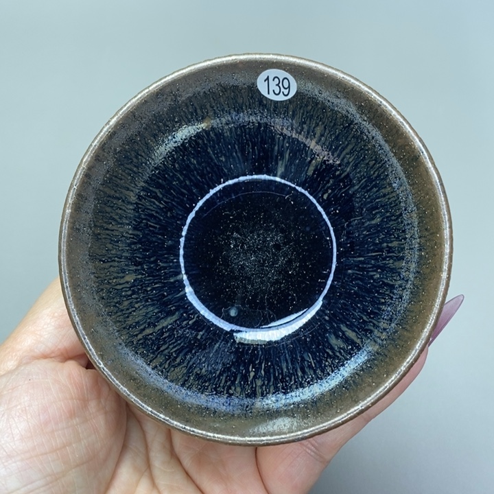 茶盏建窑建盏磨底柴烧主人杯微瑕