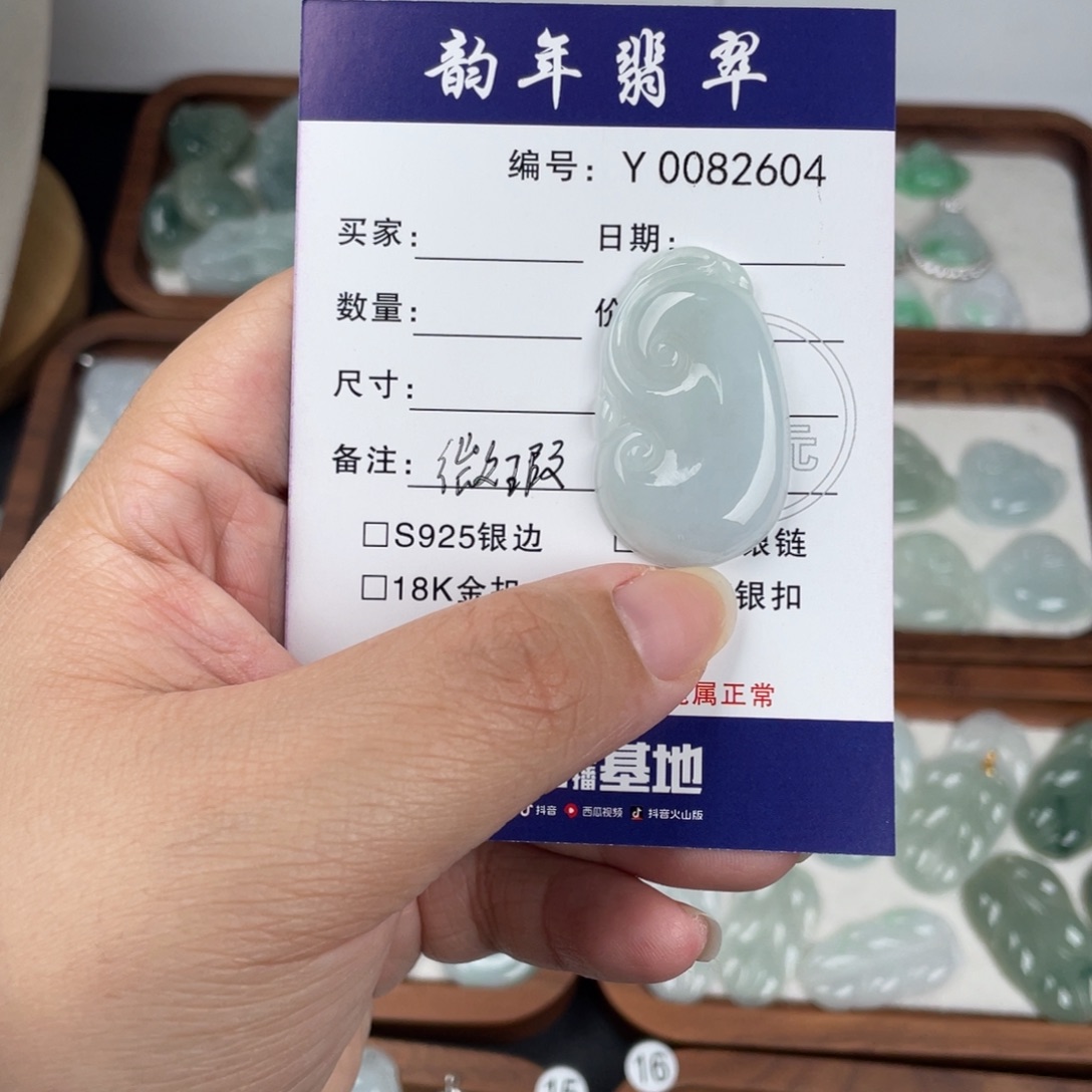 翡翠未镶嵌颈饰如意