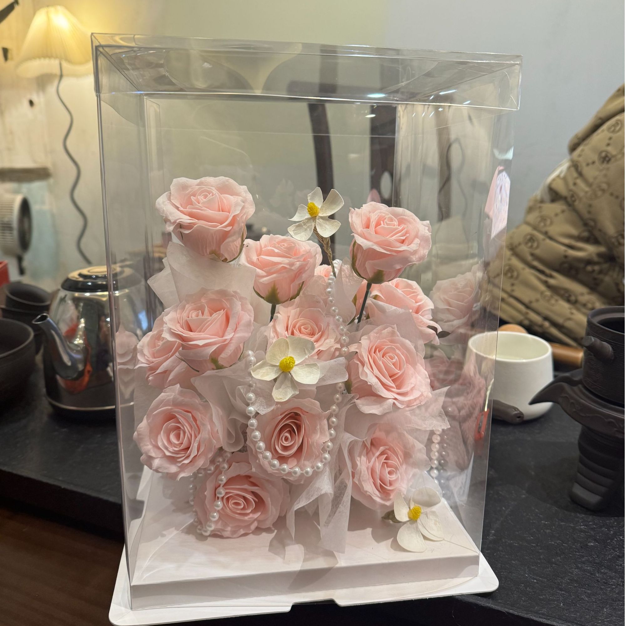【1帮1】6寸透明方形蛋糕盒鲜花花束包装盒包装材料